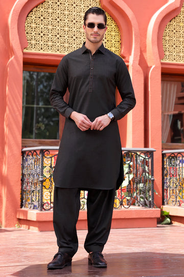 Dark Green Wash & Wear Shalwar Kameez