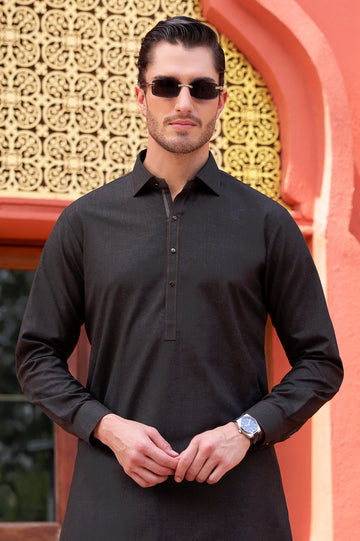 Dark Green Wash & Wear Shalwar Kameez