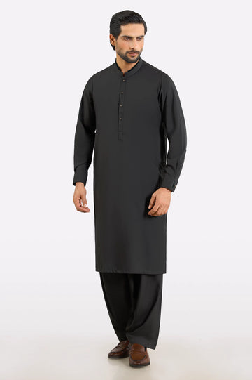 Dark Brown Wash & Wear Shalwar Kameez