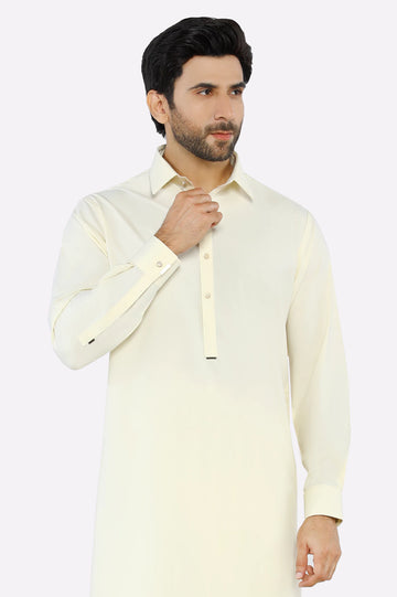 Cream Wash & Wear Shalwar Kameez