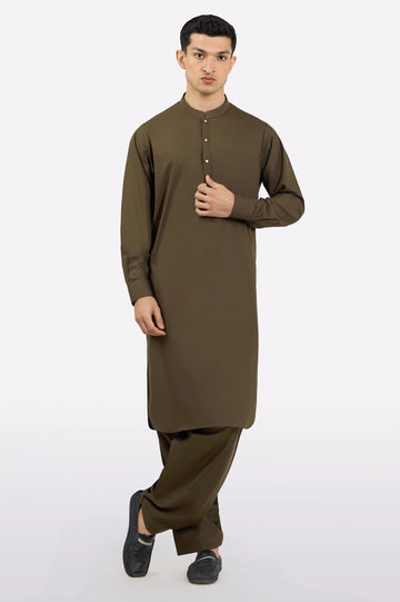 Dark Green Wash & Wear Shalwar Kameez