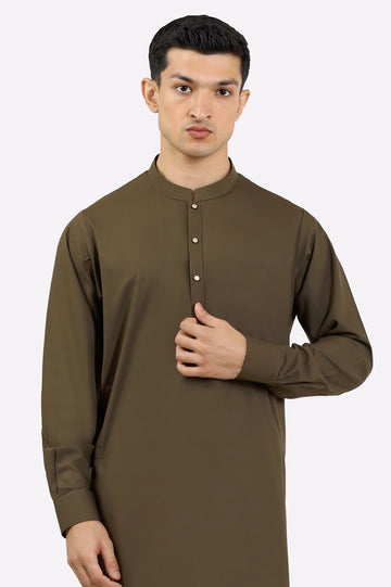 Dark Green Wash & Wear Shalwar Kameez