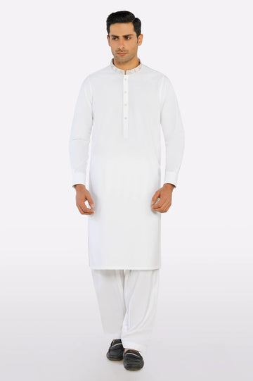 Off White Wash & Wear Shalwar Kameez