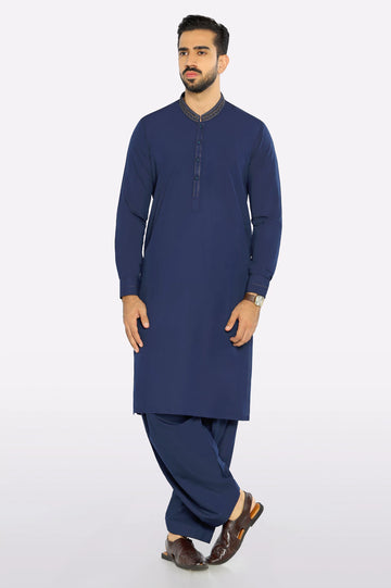 Royal Blue Wash & Wear Shalwar Kameez