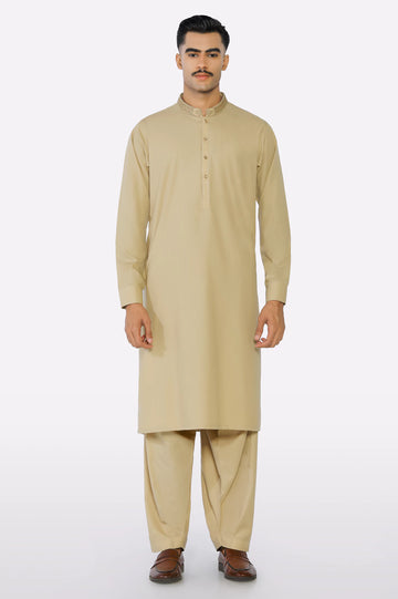 Beige Wash & Wear Shalwar Kameez