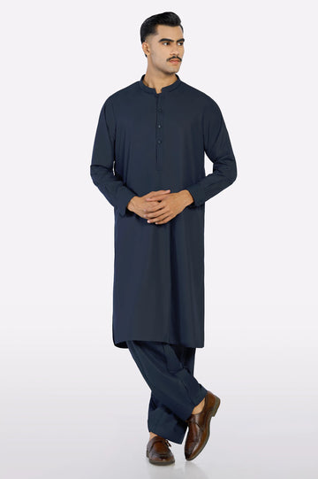 Navy Blue Wash & Wear Shalwar Kameez