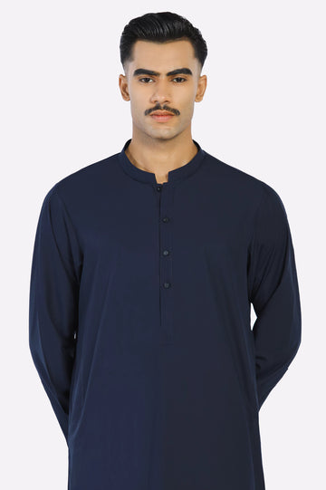 Navy Blue Wash & Wear Shalwar Kameez