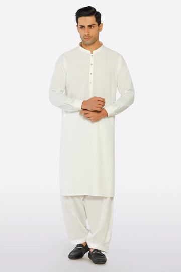 Off White Wash & Wear Shalwar Kameez