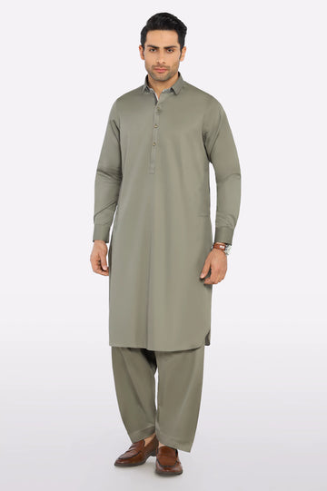 Dark Green Cotton Shalwar Kameez