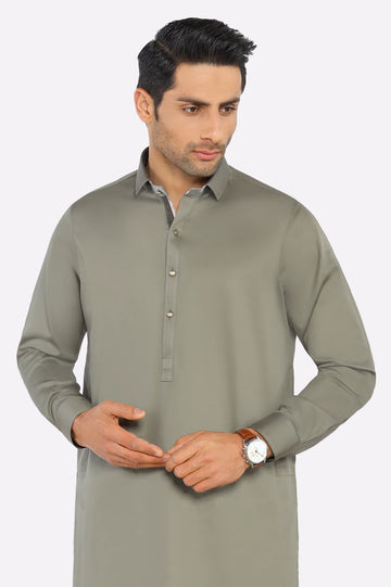 Dark Green Cotton Shalwar Kameez