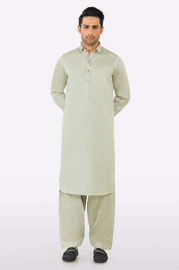 Light Green Cotton Shalwar Kameez