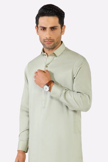 Light Green Cotton Shalwar Kameez