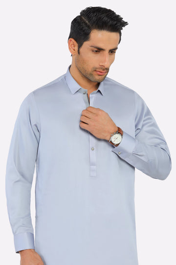Dark Grey Cotton Shalwar Kameez