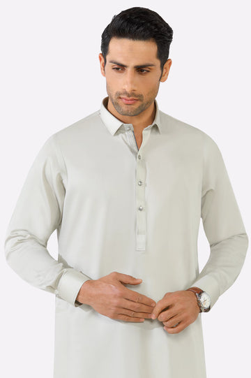 Light Grey Cotton Shalwar Kameez