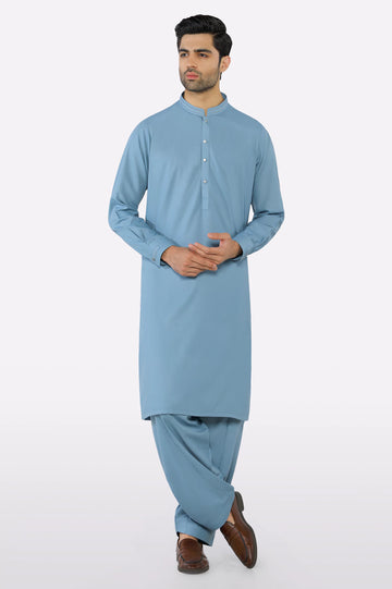 Blue Wash & Wear Shalwar Kameez