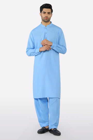 Sky Blue Wash & Wear Shalwar Kameez