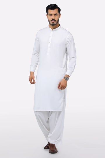 Off White Wash & Wear Shalwar Kameez