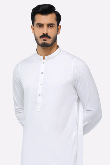 Off White Wash & Wear Shalwar Kameez