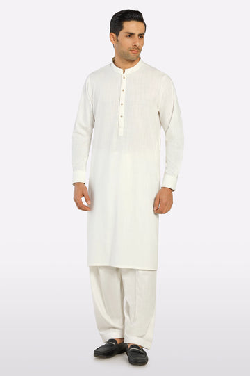 Off White Wash & Wear Shalwar Kameez