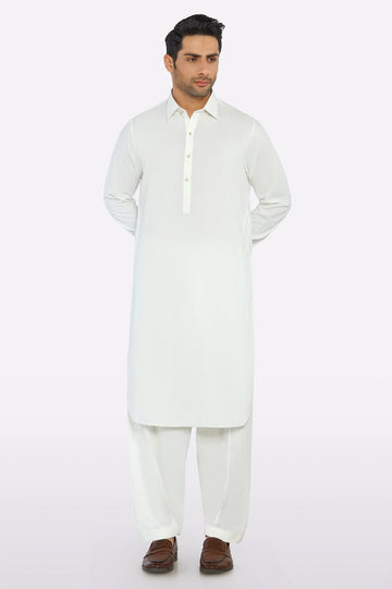 Off White Wash & Wear Shalwar Kameez