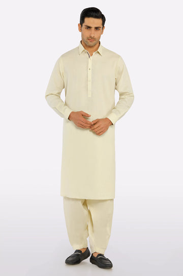 Fawn Wash & Wear Shalwar Kameez