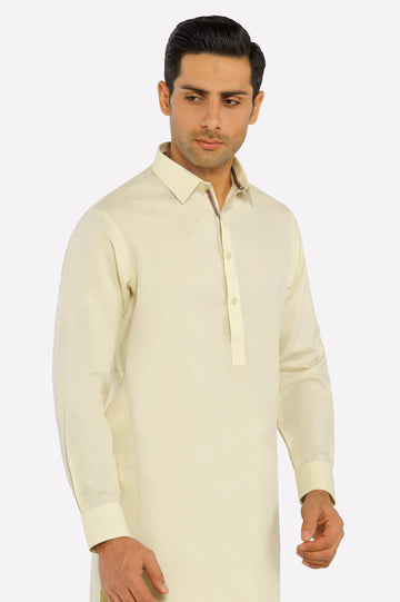 Fawn Wash & Wear Shalwar Kameez
