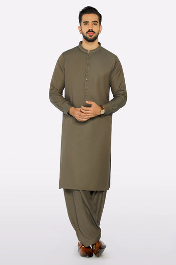 Dark Green Wash & Wear Shalwar Kameez