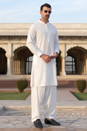 White Wash & Wear Shalwar Kameez