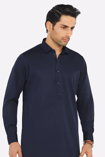 Navy Blue Wash & Wear Shalwar Kameez