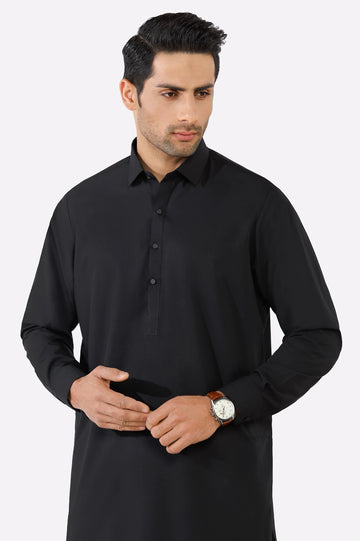 Black Wash & Wear Shalwar Kameez