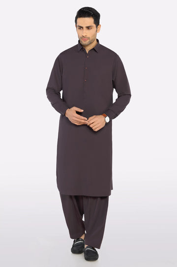 Maroon Wash & Wear Shalwar Kameez
