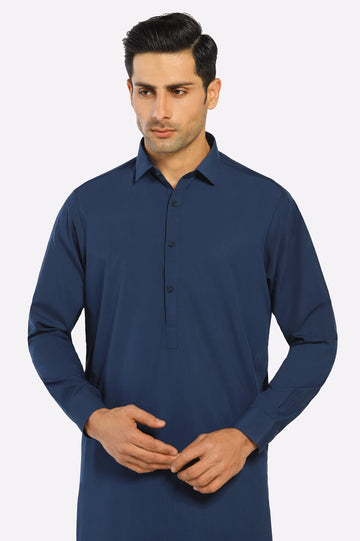 Navy Blue Wash & Wear Shalwar Kameez