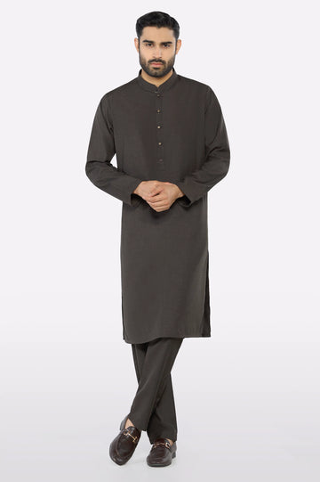 Dark Brown Wash & Wear Kurta Pajama