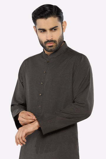 Dark Brown Wash & Wear Kurta Pajama