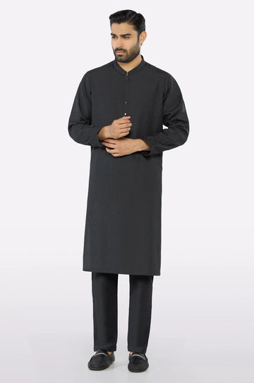 Dark Grey Wash & Wear Kurta Pajama