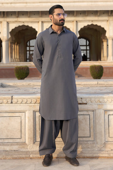 Grey Wash & Wear Shalwar Kameez