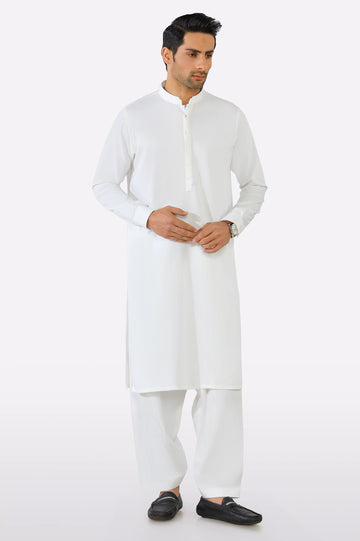 Off White Wash & Wear Shalwar Kameez