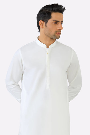 Off White Wash & Wear Shalwar Kameez
