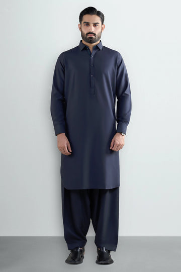 Dark Grey Wash & Wear Shalwar Kameez