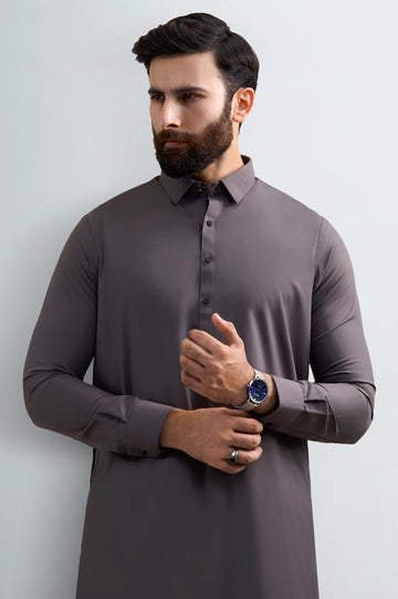 Light Grey Wash & Wear Shalwar Kameez