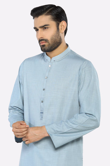Light Blue Wash & Wear Kurta Pajama