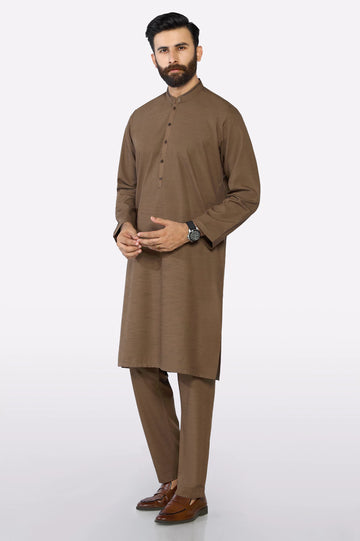 Brown Wash & Wear Kurta Pajama