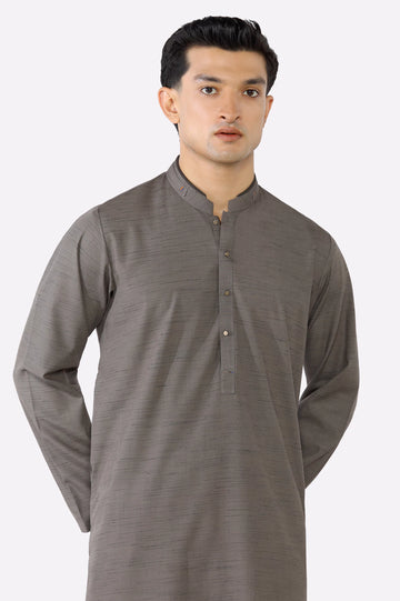 Light Brown Wash & Wear Kurta Pajama