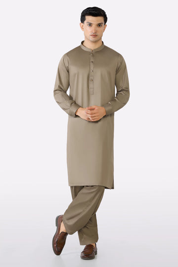 Light Brown Cotton Shalwar Kameez