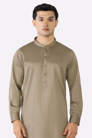 Light Brown Cotton Shalwar Kameez