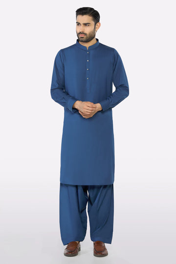 Dark Blue Wash & Wear Shalwar Kameez