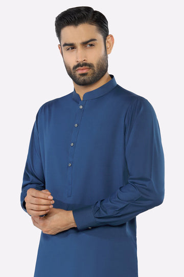 Dark Blue Wash & Wear Shalwar Kameez
