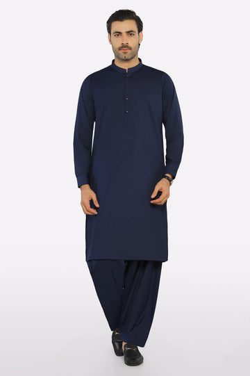 Navy Blue Wash & Wear Shalwar Kameez