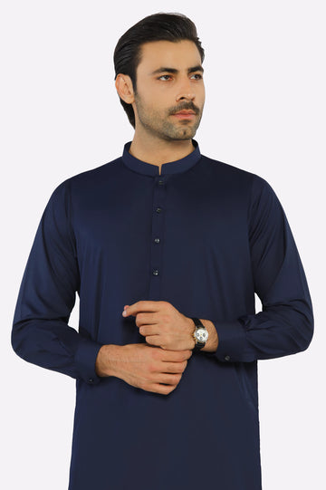 Navy Blue Wash & Wear Shalwar Kameez