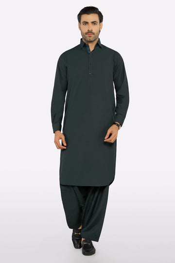 Dark Grey Wash & Wear Shalwar Kameez